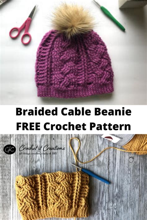 Brilliant Cables Beanie Free Crochet Pattern A Purpose And A Stitch