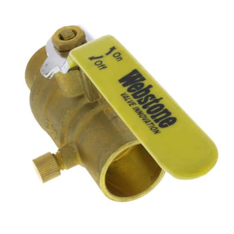 50624w Webstone 50624w 1 Sweat Full Port Forged Brass Ball Valve W Bleeder Lead Free