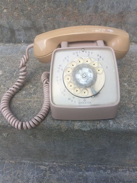 Vintage Gte Automatic Electric Telephone Beige Push Button Etsy