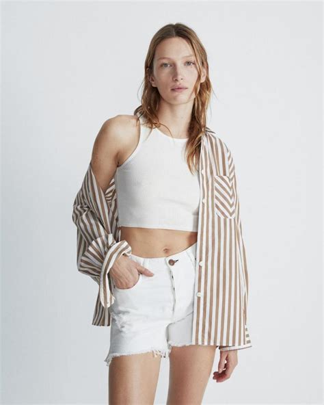 Women Rag Bone Shorts Vintage Cut Off 4 Short Optic White