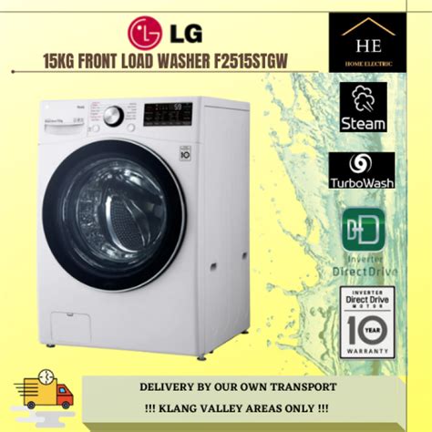 Lg 15kg Washing Machine With Ai Direct Drive ™ And Turbowash ™ F2515stgw Wash Machine Lazada