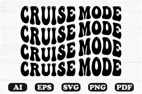 Cruise Mode Retro Wavy Svg T Shirt Graphic By Hosneara 4767 Creative