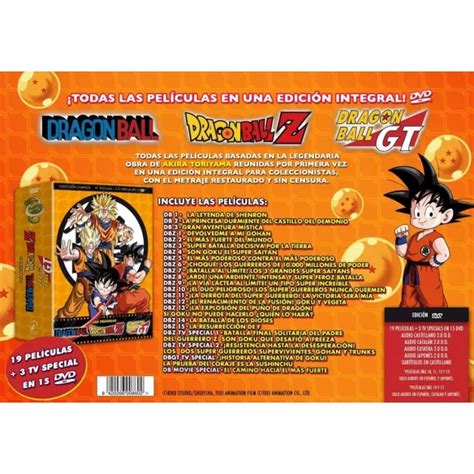 DRAGON BALL DRAGON BALL Z LAS PELÍCULAS Colección Completa DVD