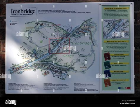 Map Of The Iron Bridge Gorge Stock Photo Alamy