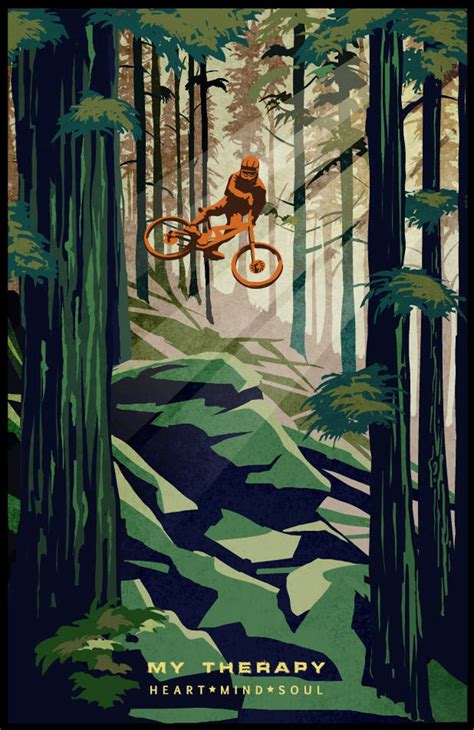 Retro Mountain Bike Poster/ Illustration / Fine Art Print/ Wall Art/ Wall Decor No Slogan - Etsy