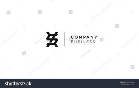 Letter Sx Xs Monogram Logo Design Stock Vector Royalty Free