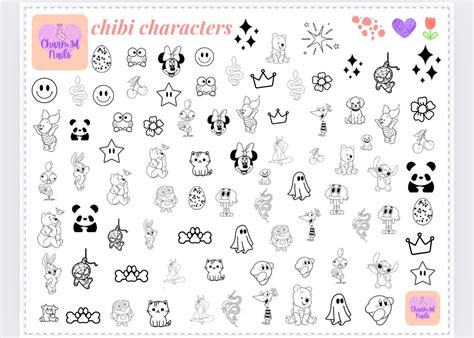 charmd nails nail art practice sheet printable  nail art guide