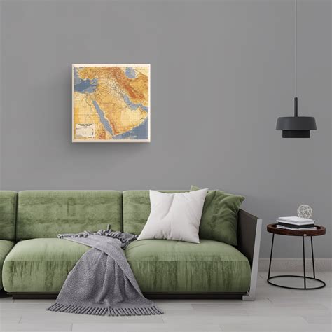 1991 Operation Desert Storm Planning Graphic Map Canvas Wall Art – Historic Prints