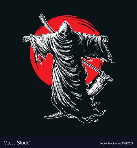 Grim Reaper Artwork Royalty Free Vector Image Vectorstock