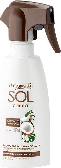 Bottega Verde Sol Cocco tělová voda ve spreji na opalování bez SPF 200