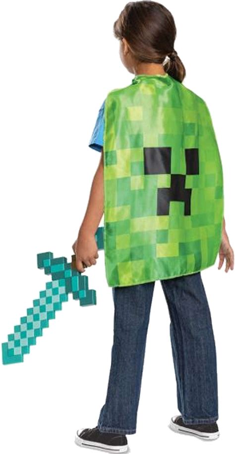 Minecraft kostium Halloween strój karnawałowy zestaw miecz peleryna