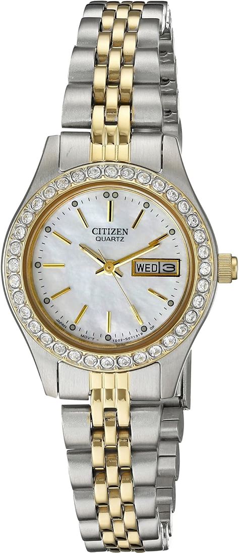 Amazon Citizen Quartz Womens Watch Stainless Steel Crystal Two