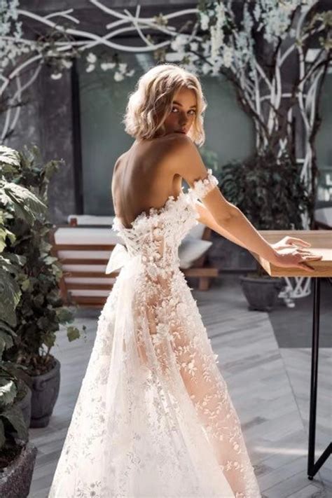 3d Lace Boho Ivory Long Bride Bridal Wedding Dress Blush Etsy Ireland Wedding Dresses Blush