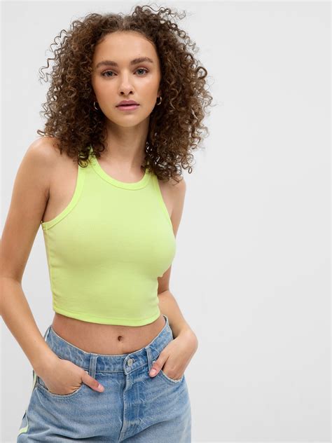 Cropped Rib Tank Top Gap