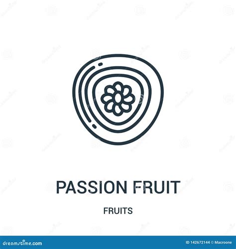 Passion Fruit Icon Vector From Fruits Collection Thin Line Passion