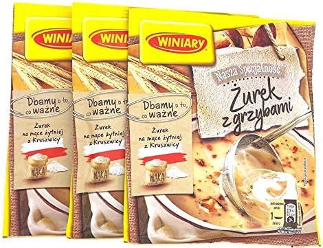 Amazon.com: Winiary ZUREK with Mushrooms white rye soup 3pc./9 portions ...