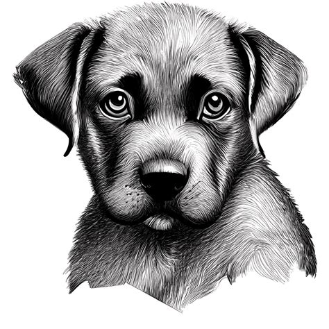 Dibujo a lápiz muy detallado de un labrador alemán Creative Fabrica