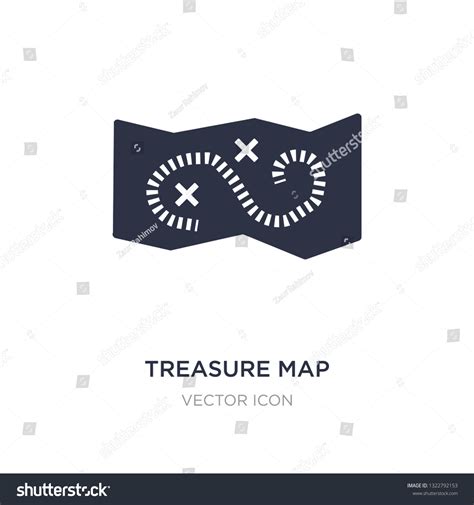 Treasure Map X Icon On White Stock Vector (Royalty Free) 1322792153 ...