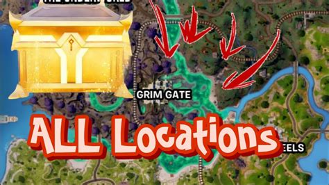 Grim Gate God Chest Locations Fortnite Chapter Season All