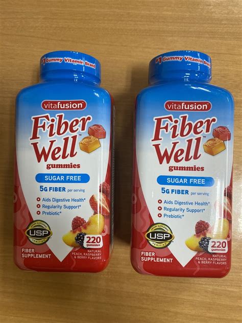 2 Pkvitafusion Fiber Well Gummies 220 Ct Each Sugar Free