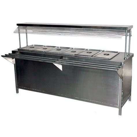 Anuradha Rectangular Stainless Steel Bain Marie Counter For Restaurant