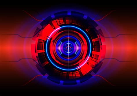 Premium Vector Red And Blue Light Abstract Hitech Background