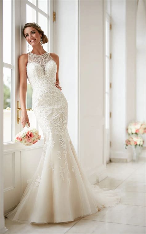 High Neck Lace Wedding Dress