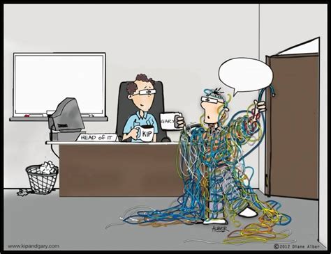 Cabling Cartoon Office Fun Telecom Structuredcabling Wiring