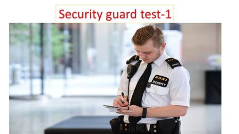 Security Guard Test Questions And Answers Security Guard Tes