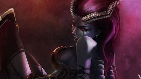 Queen Of Pain DOTA 2 Supernatural Beings Demon Horns Girl Fantasy