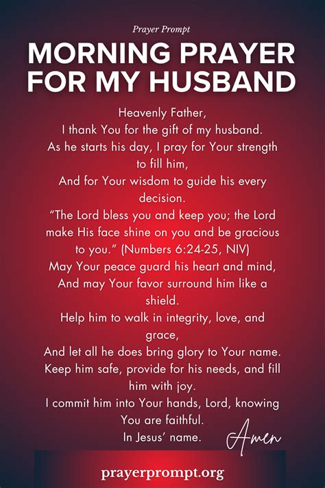 Morning Prayer For My Husband Powerful Prayer For His Day