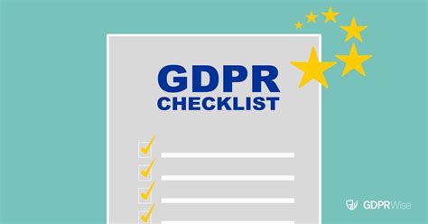 Gdpr Compliance Checklist For The Sme Gdpr Wise