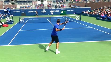 Roger Federer Slow Motion Forehand Backhand Court Level View Atp