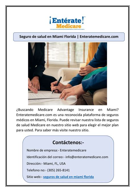 Ppt Seguro De Salud En Miami Florida Enteratemedicare