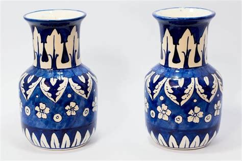 LV 56 A Blue Pottery Vase Made Of Multani Ceramic Single Piece