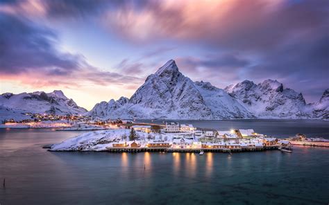 4K, 5K, Norway, Mountains, Lofoten, Houses, Crag, HD Wallpaper | Rare Gallery