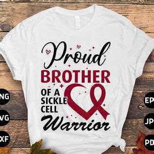 Sickle Cell Awareness Svg Png Proud Brother Of A Sickle Cell Warrior