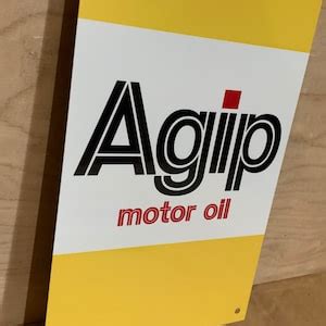 Racing Italian Agip Motor Oil Garage Decor Sign - Etsy