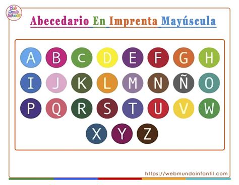 Letras del abecedario en imprenta mayúscula