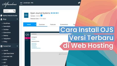 Cara Install OJS Versi Terbaru Di Web Hosting YouTube
