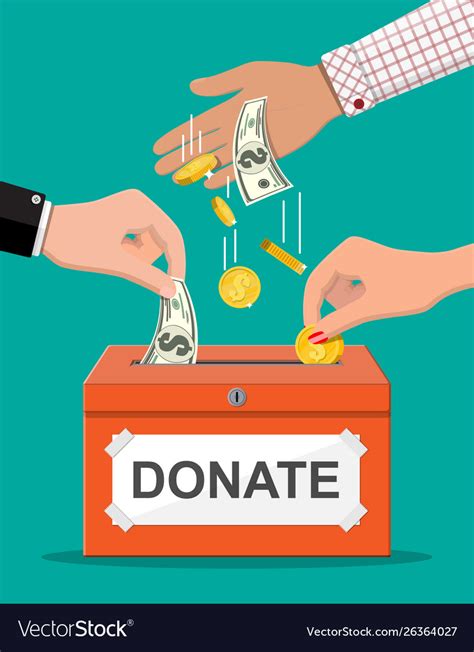 Donate Money Vector Charity Donation Concept Stock Vector 50 Off