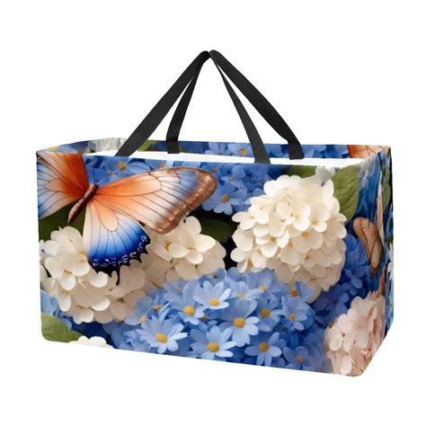 Large Rectangular Baskets For Storage Hydrangeas And Daisies Flower