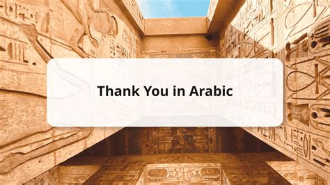 Learn To Say Thank You In Arabic Master The Language Today