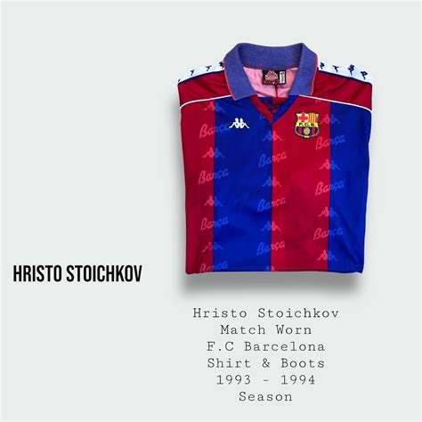 Hristo Stoichkov Match Worn F C Barcelona Shirt Boots