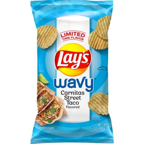 Lay S® Wavy® Potato Chips Carnitas Street Taco Flavored Snacks 7 5 Oz Fry’s Food Stores