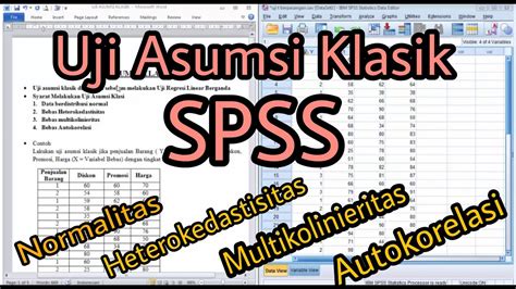 Uji Asumsi Klasik Spss Youtube