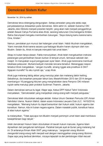 Demokrasi Sistem Kufur By Rizky Faisal Issuu