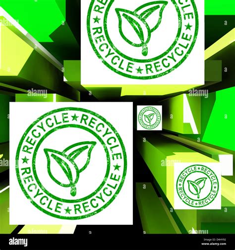 Recycle On Cubes Showing Ecological Care And Protection Stock Photo Alamy