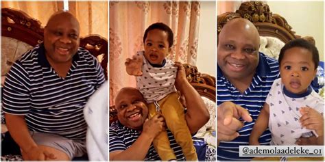 Davidos Uncle Senator Adeleke Wears Huge Smile As He Finally Meets