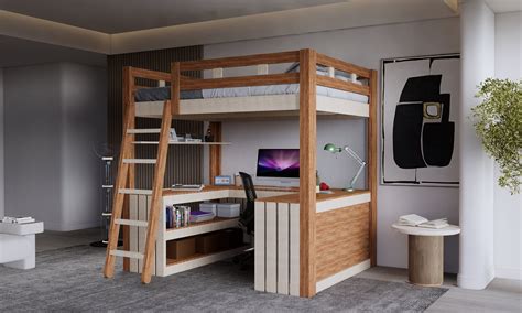 Loft Bed Plans. Full Size DIY Loft Bed With Desk Plan. PDF - Etsy